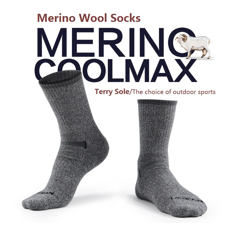 Wool Hiking Sock - MEIKAN 남성용 메리노 울 양말, 쿨맥스,