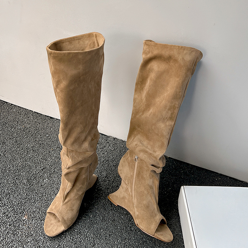 Knee High Sock Women - AIYKAZYSDL Strange 웨지 힐 피프 토