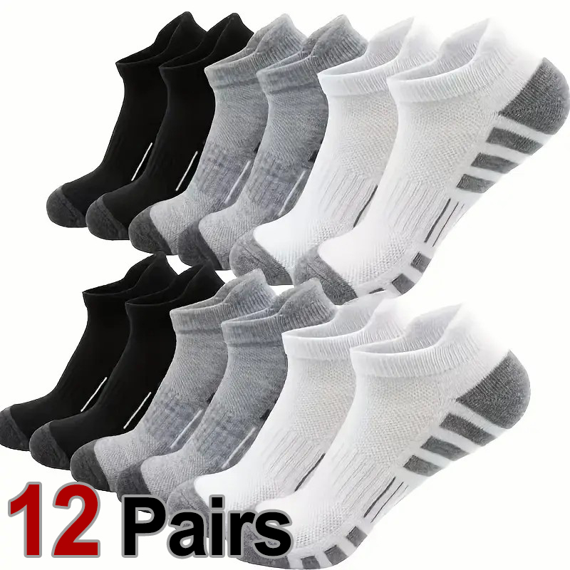 Ankle Brace Sock - 12 쌍 남성 통기성 스포츠 발목