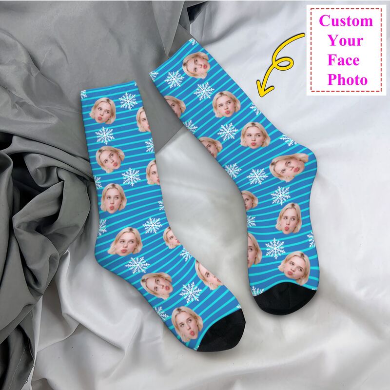 Dress Sock Men - 크리스마스 얼굴 사진 맞춤형 맞춤형 남성