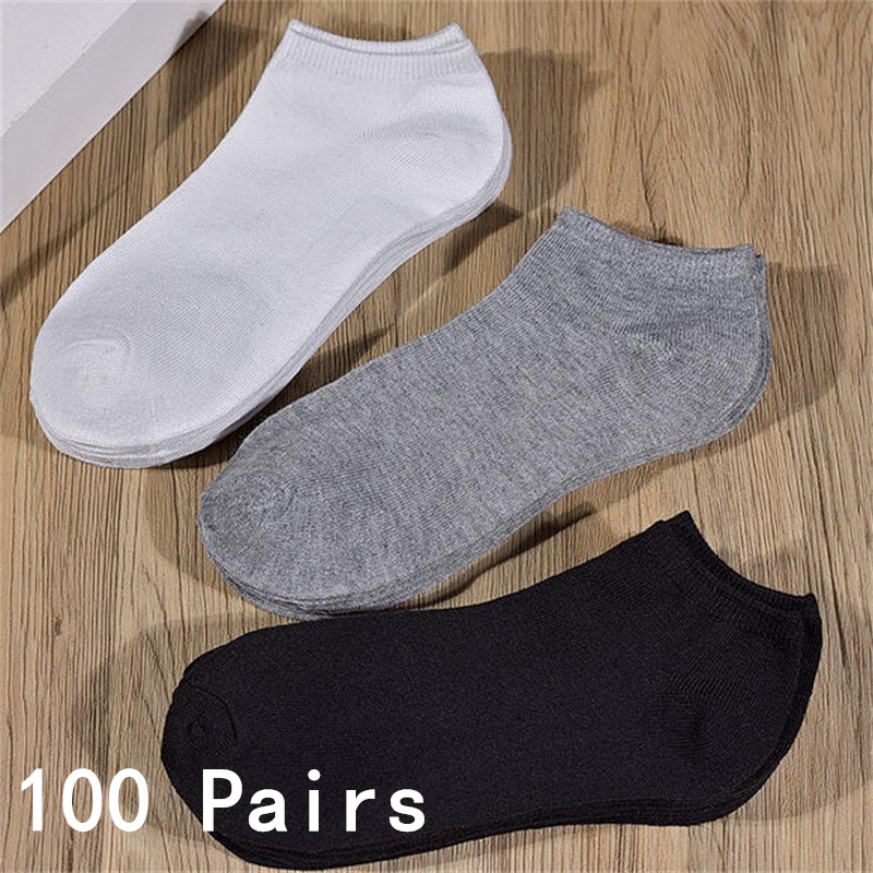 Ankle Sock Low Cut - 도매 50/100켤레 여성 남성용 보이지 않는