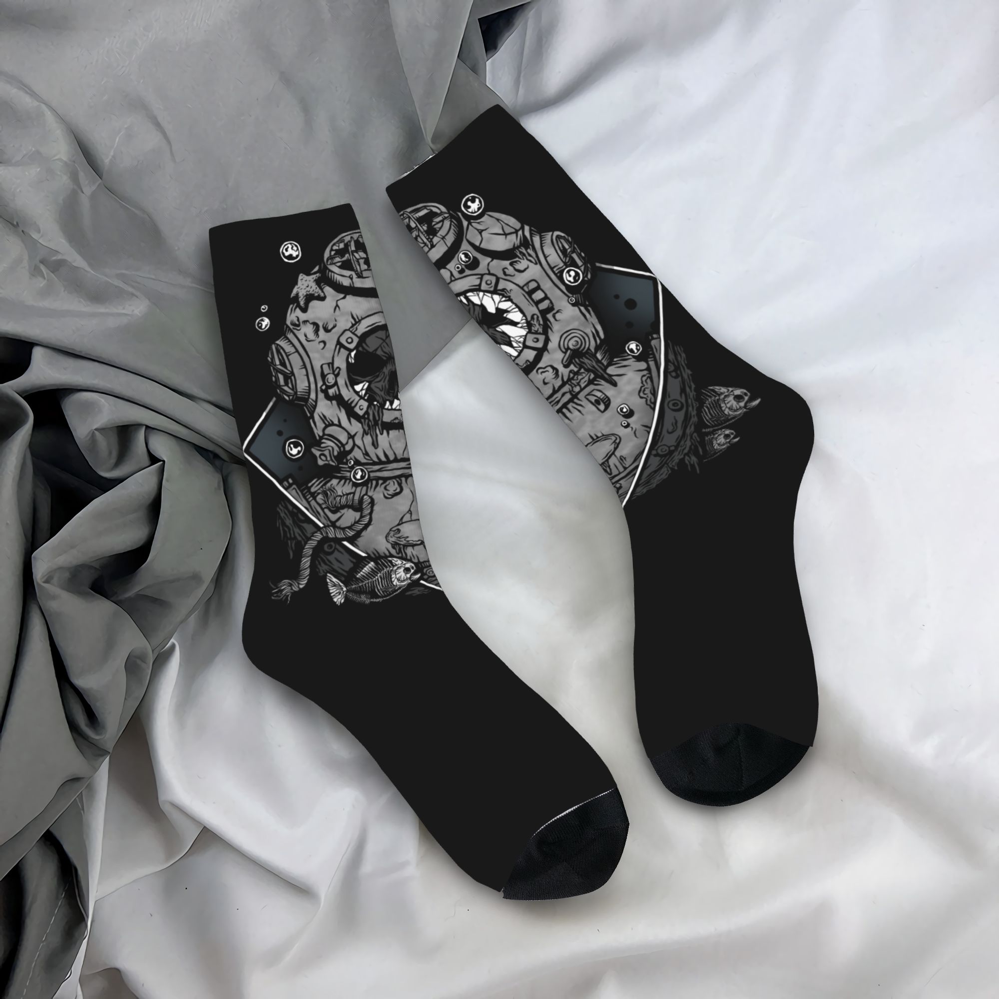 Dress Sock Men - 맞춤형 재미있는 남성용 스쿠버 다이빙 해골