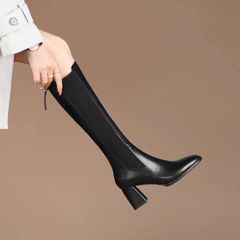 Knee High Sock Women - 무릎 위까지 오는 양말 부츠 여성