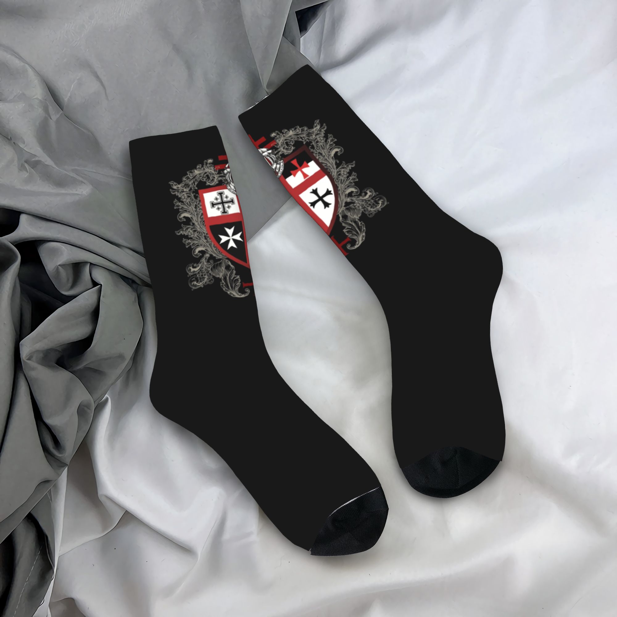 Dress Sock Men - 맞춤형 템플 기사단 십자가 방패 드레스