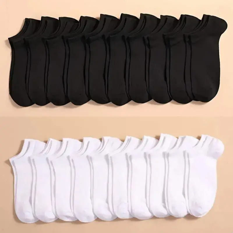 10켤레 대량 검정색 & 흰색 노쇼 양말 로우컷 캐주얼 - Ankle Sock Low Cut 리뷰 및 가격