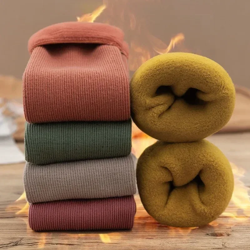 1-4쌍 따뜻한 양털 안감 중간 길이 양말 여성용 겨울 - Boot Sock Slouchy 리뷰 및 가격