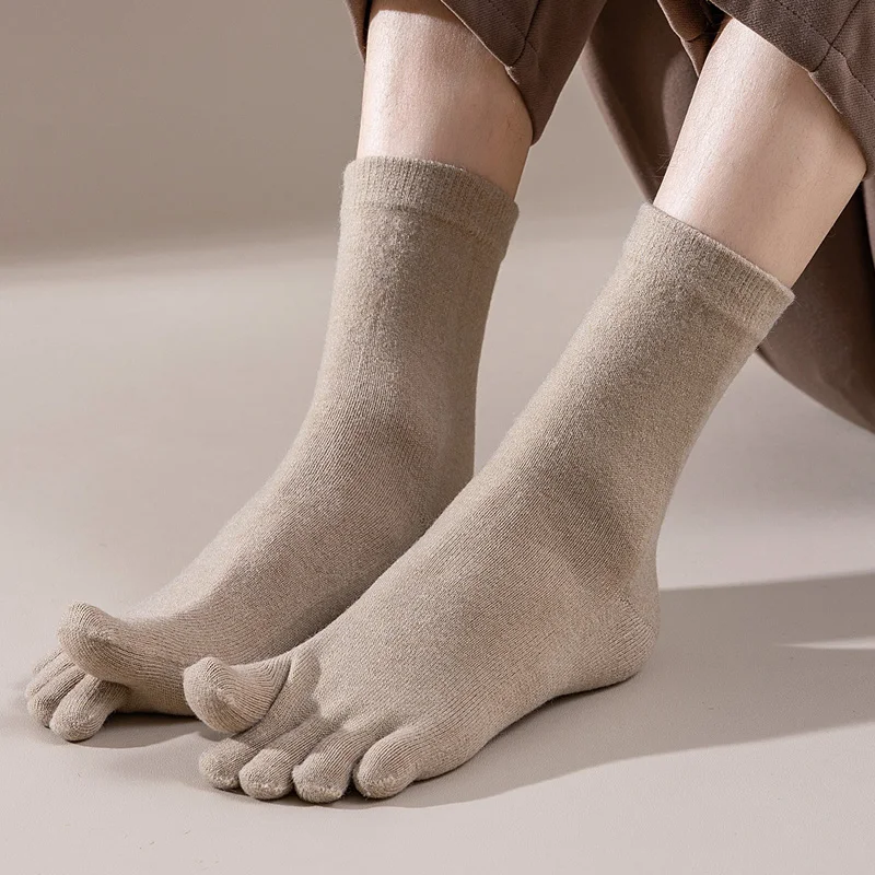 남성용 울 다섯 손가락 양말 짧고 두꺼운 솔리드 땀 흡 - Thermal Sock Winter 리뷰 및 가격