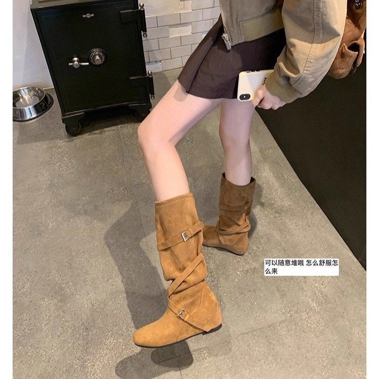 2026년 신상 영국 스타일 패셔너블 가죽 롱부츠 스웨 - Knee High Sock Women 리뷰 및 가격