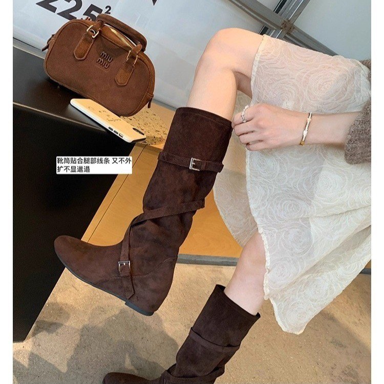 2026년 신상 영국 스타일 패셔너블 가죽 롱부츠 스웨 - Knee High Sock Women 리뷰 및 가격