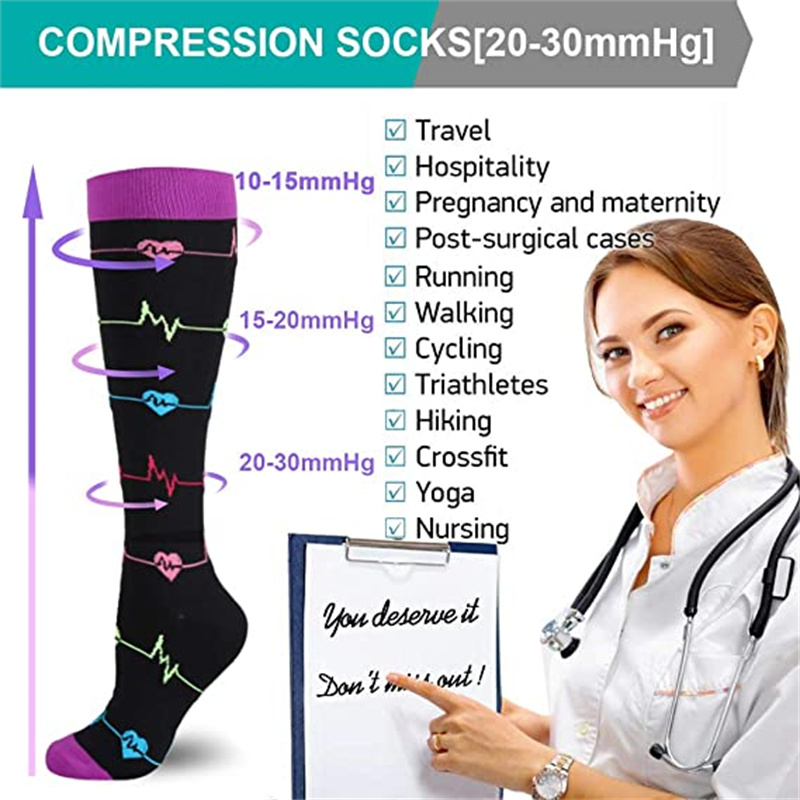 남녀공용 압박 양말 (남성 및 여성용) 의료용 당뇨병  - Compression Sock Medical 리뷰 및 가격