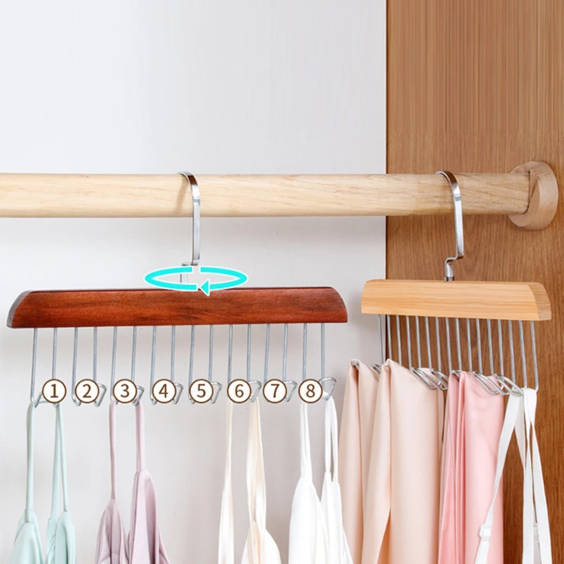 단단한 나무 8 후크 옷걸이 다기능 속옷 슬링 벨트 조 - Sock Organizer Tray 리뷰 및 가격