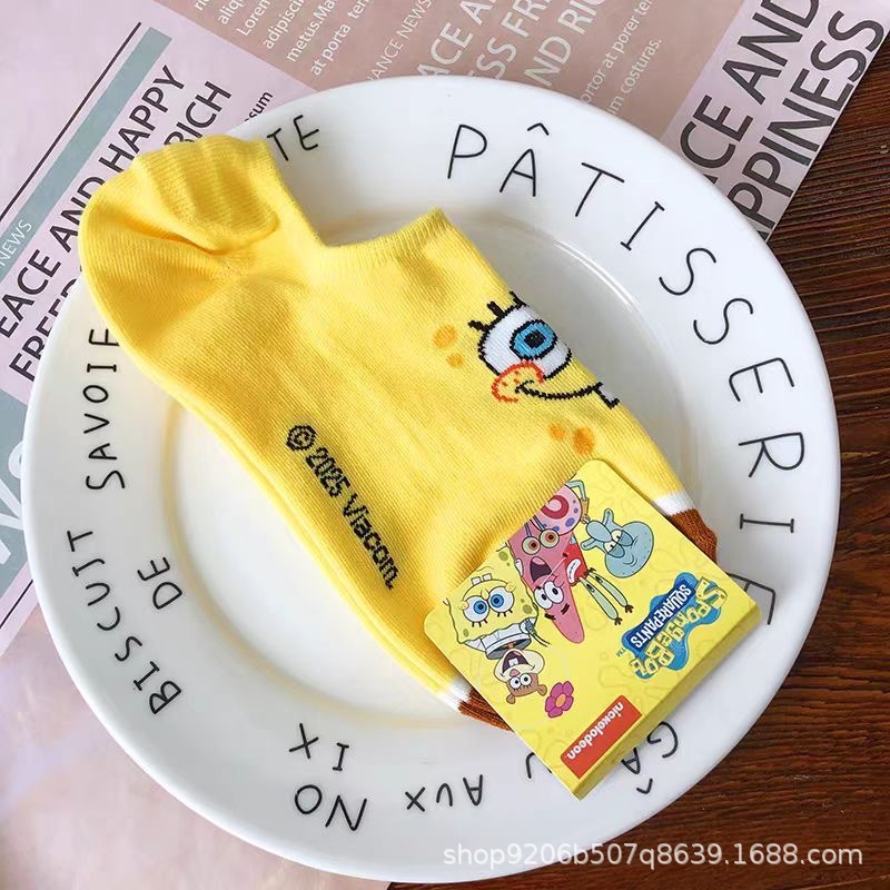 4PCS 핫 귀여운 스폰지밥 스퀘어팬츠 시리즈 로퍼 양 - Invisibility Sock Loafer 리뷰 및 가격
