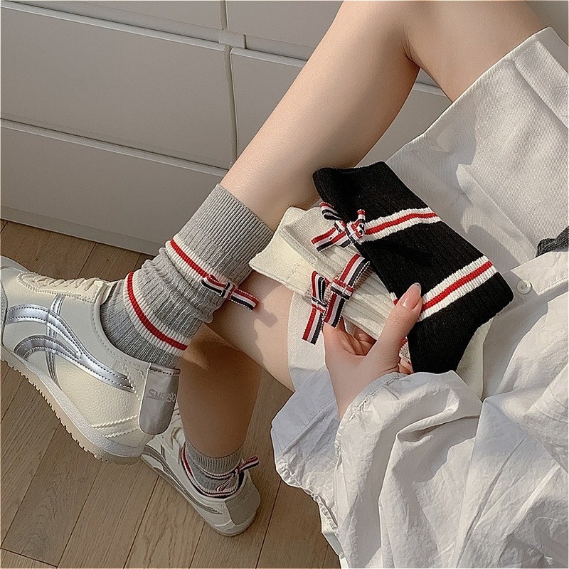 여성용 3켤레 코튼 스트라이프 보우 크루삭스 프레피 스 - Cotton Crew Sock Pack 리뷰 및 가격