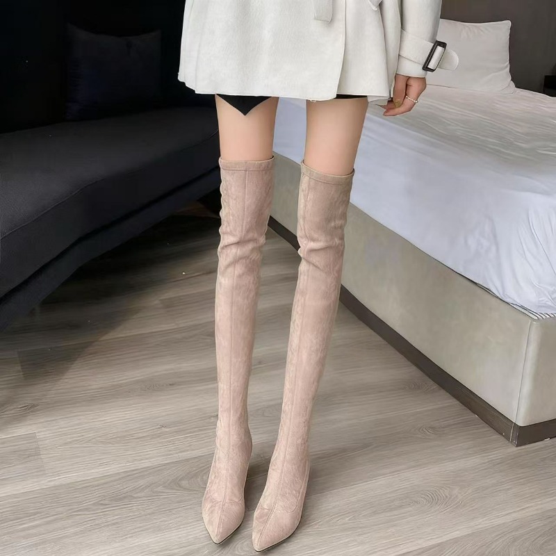 섹시한 여성용 부츠, 뾰족한 앞코, 무릎 위까지 오는  - Knee High Sock Women 리뷰 및 가격