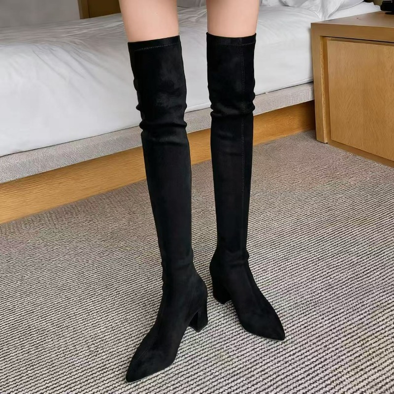 섹시한 여성용 부츠, 뾰족한 앞코, 무릎 위까지 오는  - Knee High Sock Women 리뷰 및 가격
