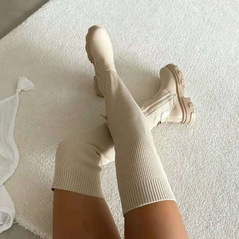 2025 겨울 신발 여성 양말 부츠 패션 무릎 허벅지  - Knee High Sock Women 리뷰 및 가격