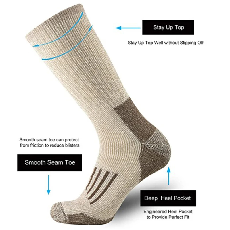 80% 양모 양말 두꺼운 따뜻한 하이킹 쿠션 승무원 양 - Wool Hiking Sock 리뷰 및 가격