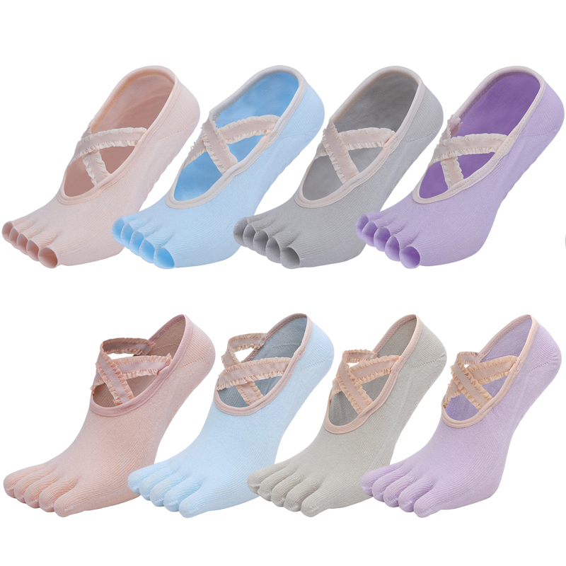 다섯 손가락 요가 양말 레이스 크로스 스트랩 붕대, 미 - Grip Sock Yoga 리뷰 및 가격