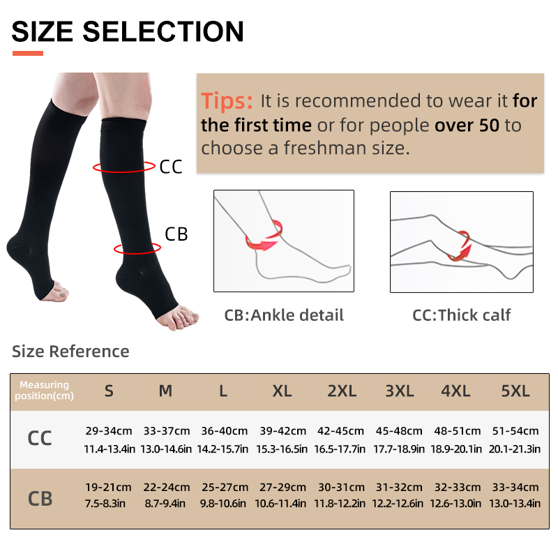 S-5XL 의료 압박 종아리 소매 오픈 토 축구 달리기 - Compression Sleeve Calf 리뷰 및 가격
