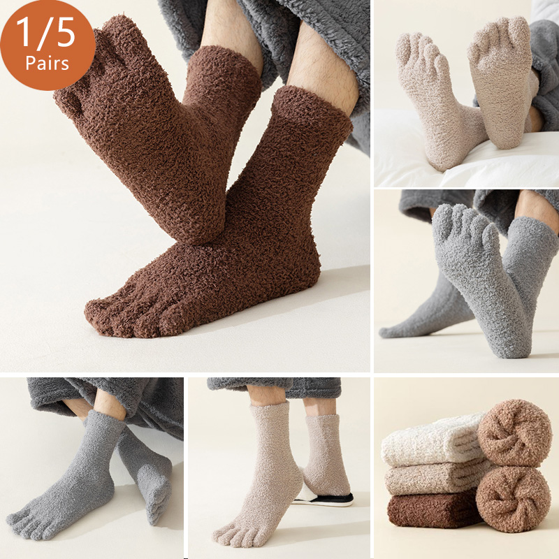 1/5 쌍 남성용 보온 발가락 양말 겨울용 두꺼운 따뜻 - Thermal Sock Winter 리뷰 및 가격