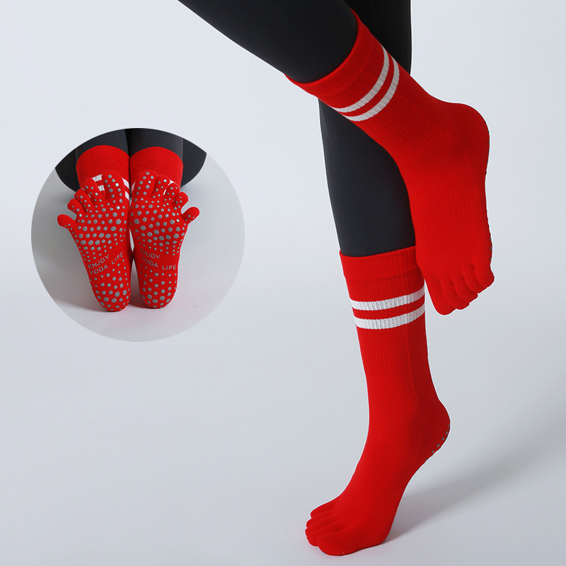 여성용 미끄럼 방지 다섯 손가락 요가 양말, 미드 튜브 - Knee High Sock Women 리뷰 및 가격